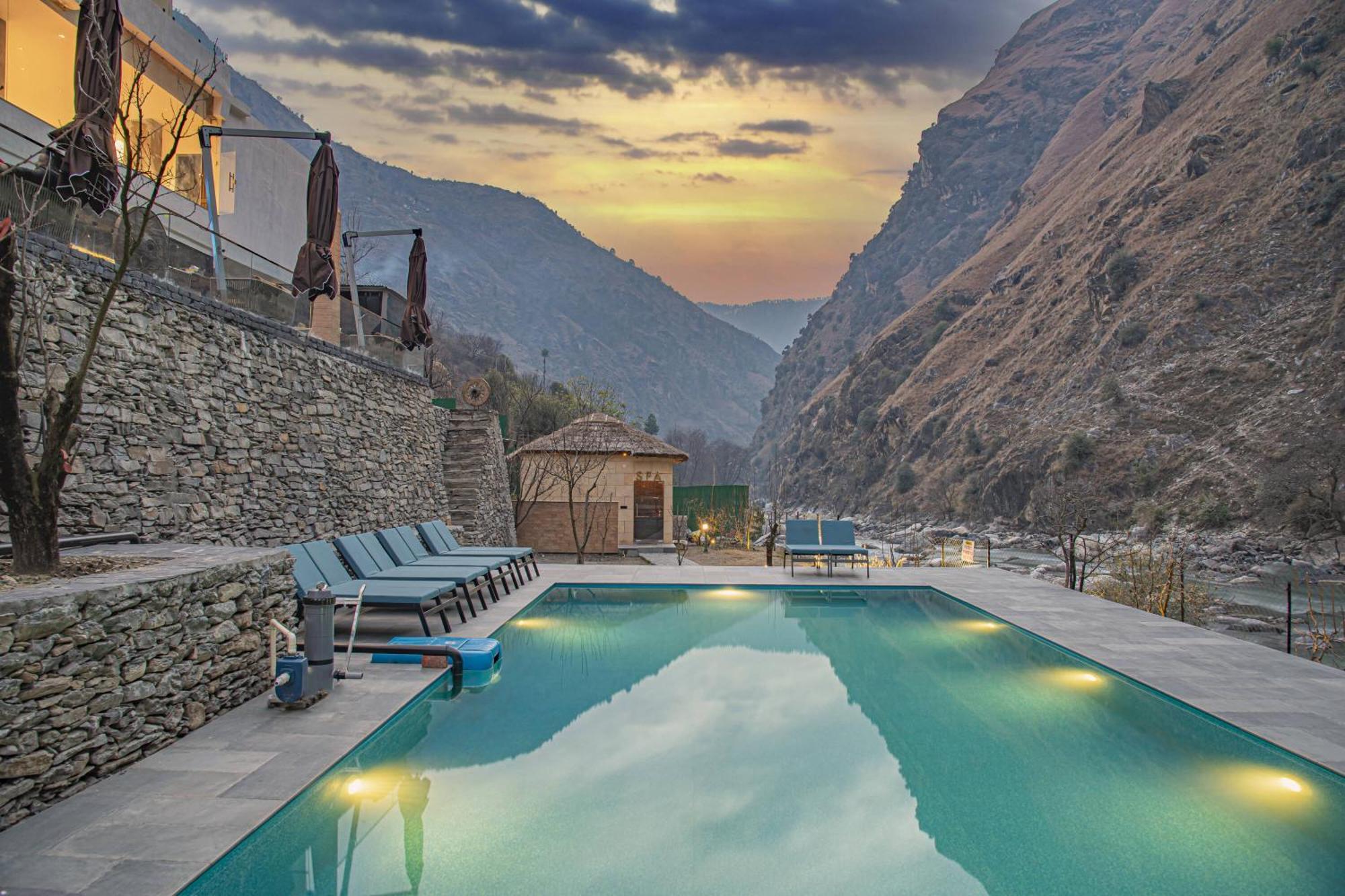 Echor Palm Bliss Riverside Resort & Spa Kasol Exterior foto